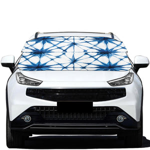 Watercolor Shibori Pattern Print Car Windshield Snow Cover