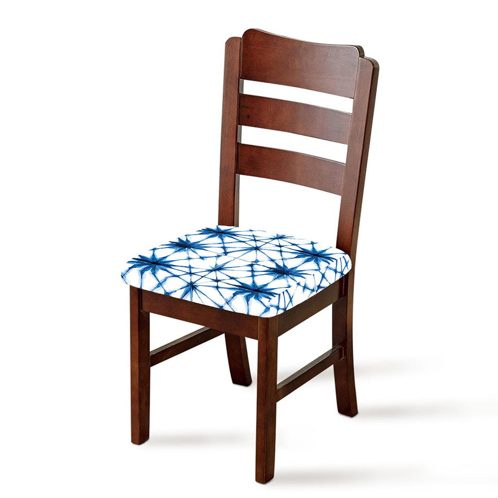 Watercolor Shibori Pattern Print Chair Cushion Cover