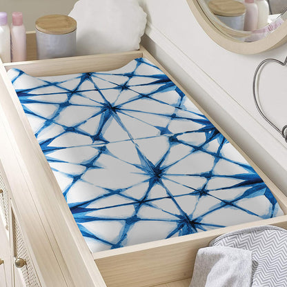 Watercolor Shibori Pattern Print Changing Pad Cover
