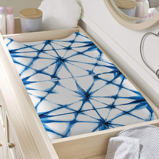 Watercolor Shibori Pattern Print Changing Pad Cover
