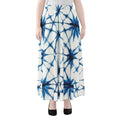 Watercolor Shibori Pattern Print Chiffon Maxi Skirt