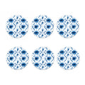 Watercolor Shibori Pattern Print Coaster Set