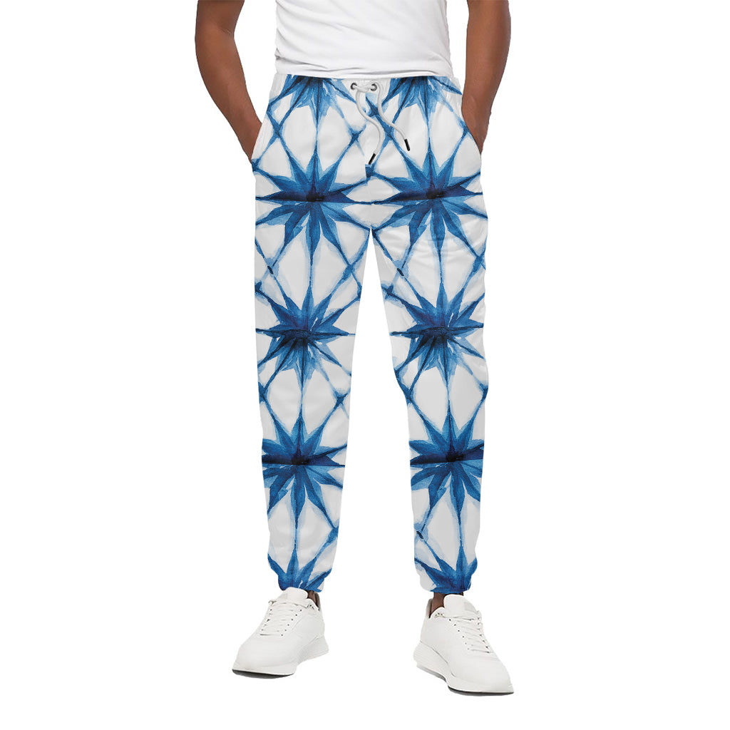 Watercolor Shibori Pattern Print Cotton Pants