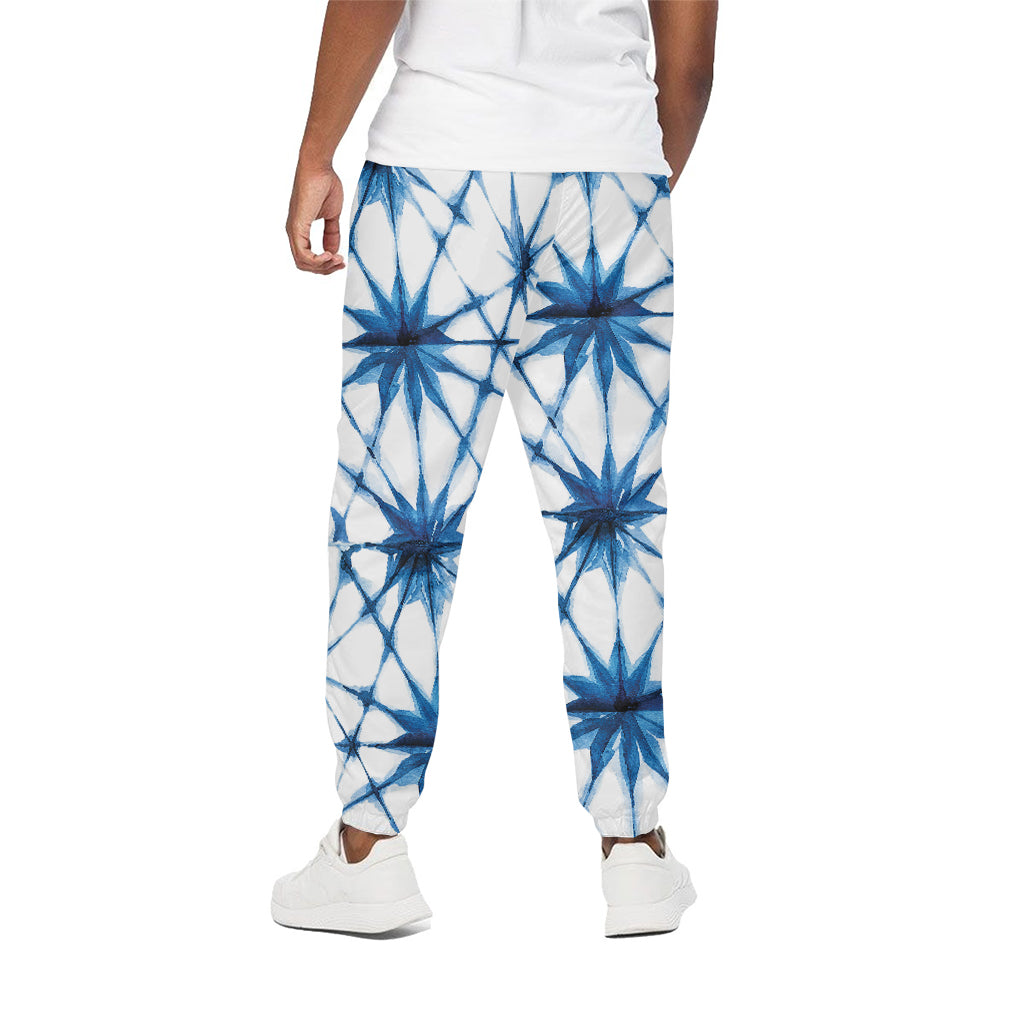 Watercolor Shibori Pattern Print Cotton Pants