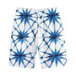 Watercolor Shibori Pattern Print Cotton Shorts