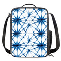 Watercolor Shibori Pattern Print Crossbody Lunch Bag