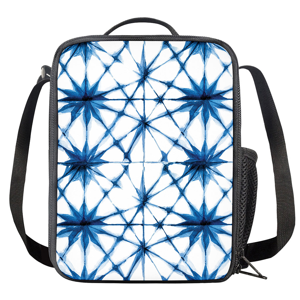 Watercolor Shibori Pattern Print Crossbody Lunch Bag