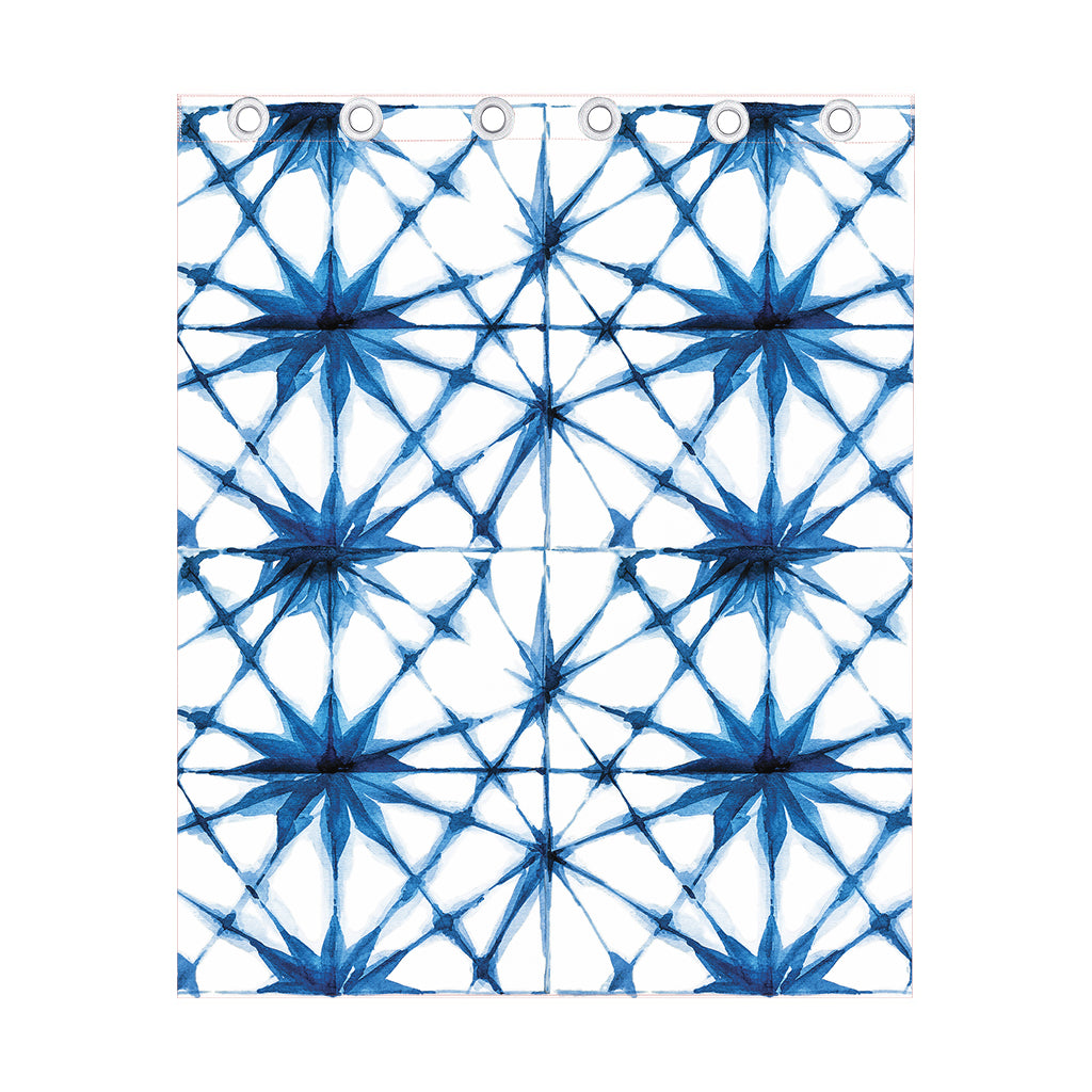 Watercolor Shibori Pattern Print Curtain
