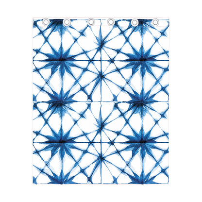 Watercolor Shibori Pattern Print Curtain