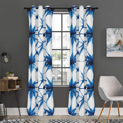 Watercolor Shibori Pattern Print Curtain