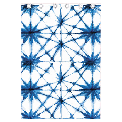 Watercolor Shibori Pattern Print Curtain