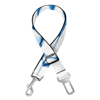 Watercolor Shibori Pattern Print Dog Seat Belt
