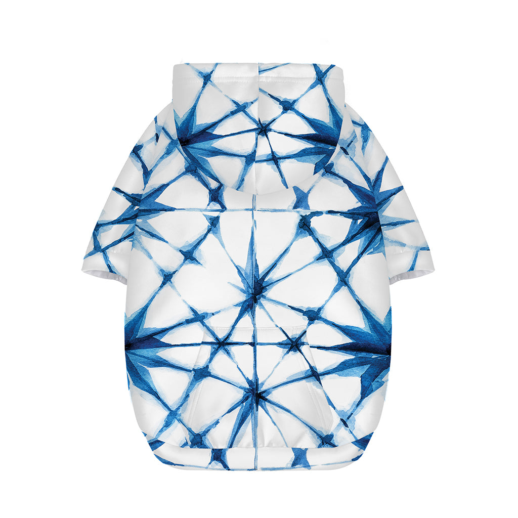 Watercolor Shibori Pattern Print Dog Zip Up Hoodie