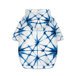 Watercolor Shibori Pattern Print Dog Zip Up Hoodie