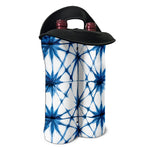 Watercolor Shibori Pattern Print Double Neoprene Wine Tote