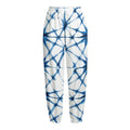 Watercolor Shibori Pattern Print Fleece Lined Knit Pants