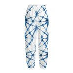 Watercolor Shibori Pattern Print Fleece Lined Knit Pants