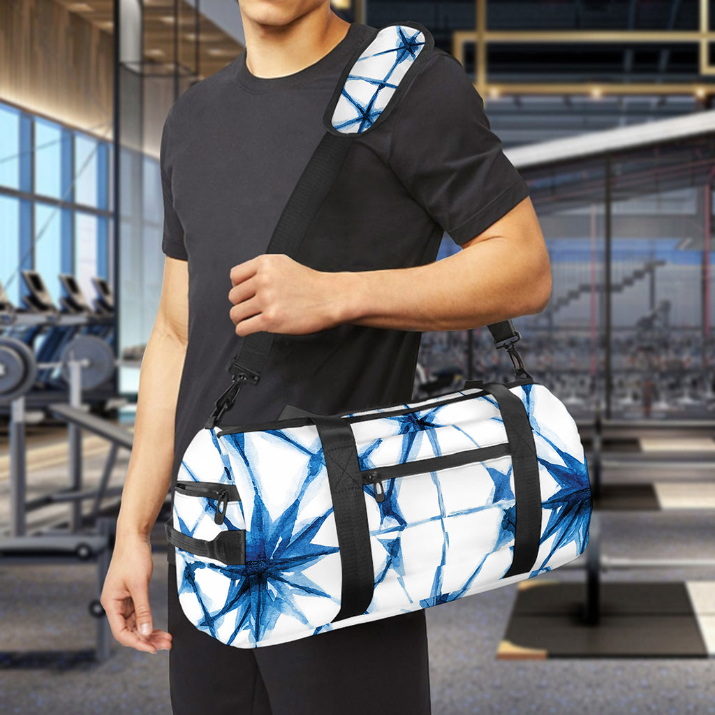 Watercolor Shibori Pattern Print Gym Bag