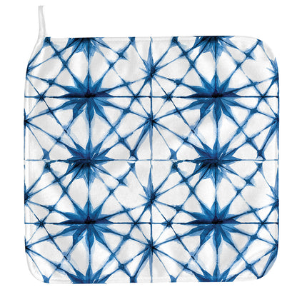 Watercolor Shibori Pattern Print Hand Towel