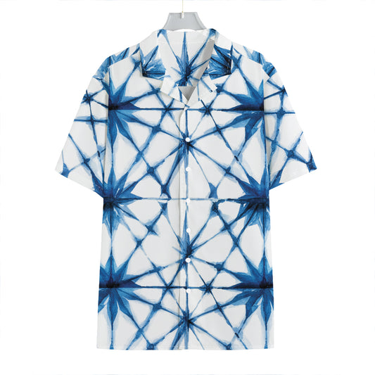 Watercolor Shibori Pattern Print Hawaiian Shirt
