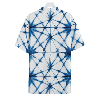 Watercolor Shibori Pattern Print Hawaiian Shirt