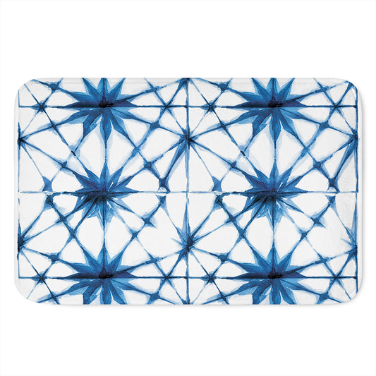Watercolor Shibori Pattern Print Indoor Door Mat