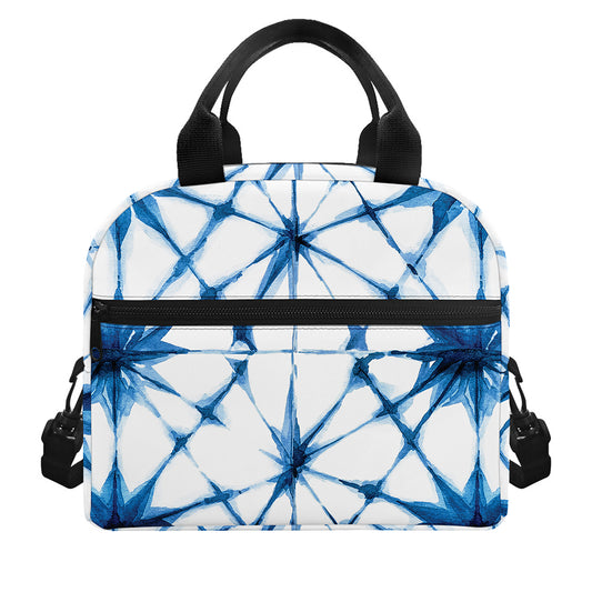Watercolor Shibori Pattern Print Insulated Lunch Bag