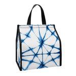 Watercolor Shibori Pattern Print Insulated Lunch Tote