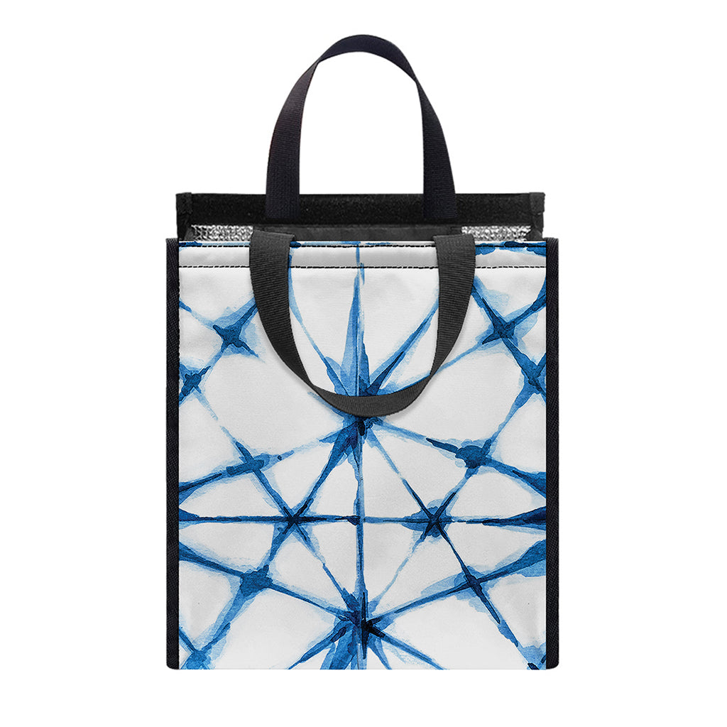 Watercolor Shibori Pattern Print Insulated Lunch Tote