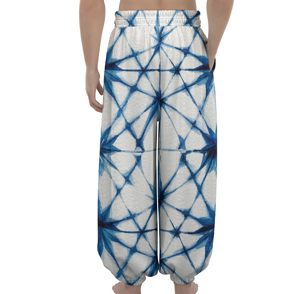 Watercolor Shibori Pattern Print Lantern Pants