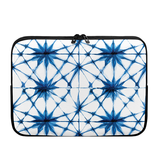 Watercolor Shibori Pattern Print Laptop Sleeve