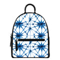Watercolor Shibori Pattern Print Leather Backpack