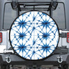 Watercolor Shibori Pattern Print Leather Spare Tire Cover