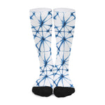 Watercolor Shibori Pattern Print Long Socks