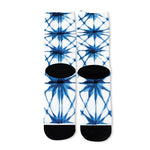 Watercolor Shibori Pattern Print Long Socks