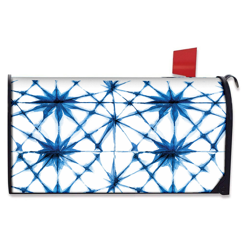 Watercolor Shibori Pattern Print Mailbox Cover