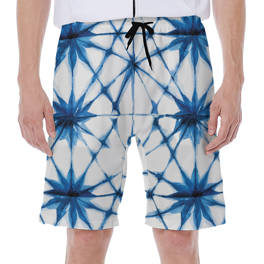 Watercolor Shibori Pattern Print Men's Beach Shorts