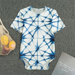 Watercolor Shibori Pattern Print Men's Bodysuit