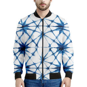 Watercolor Shibori Pattern Print Men's Bomber Jacket