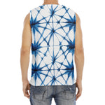 Watercolor Shibori Pattern Print Men's Fitness Tank Top