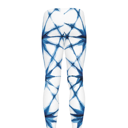 Watercolor Shibori Pattern Print Men's leggings