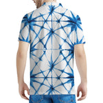 Watercolor Shibori Pattern Print Men's Polo Shirt