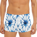 Watercolor Shibori Pattern Print Men's Short Boxer Briefs