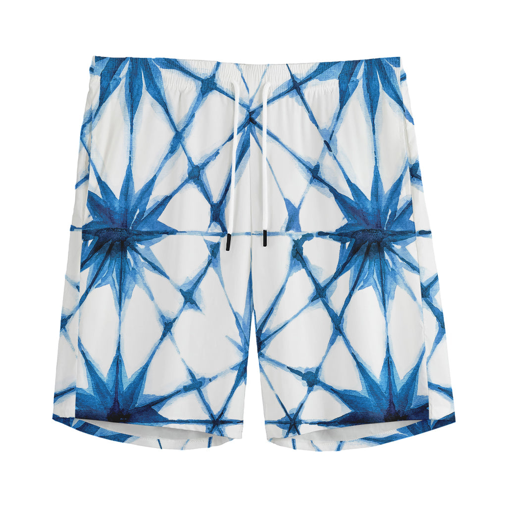 Watercolor Shibori Pattern Print Men's Sports Shorts
