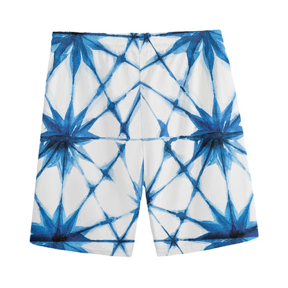 Watercolor Shibori Pattern Print Men's Sports Shorts