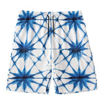 Watercolor Shibori Pattern Print Men's Swim Trunks