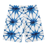 Watercolor Shibori Pattern Print Men's Swim Trunks