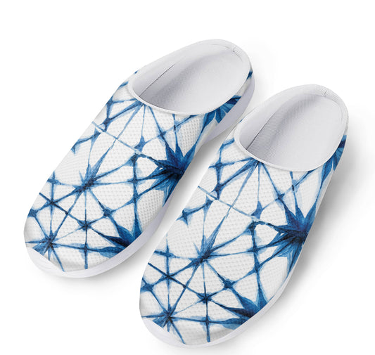 Watercolor Shibori Pattern Print Mesh Casual Shoes