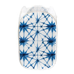 Watercolor Shibori Pattern Print Mesh Laundry Hamper