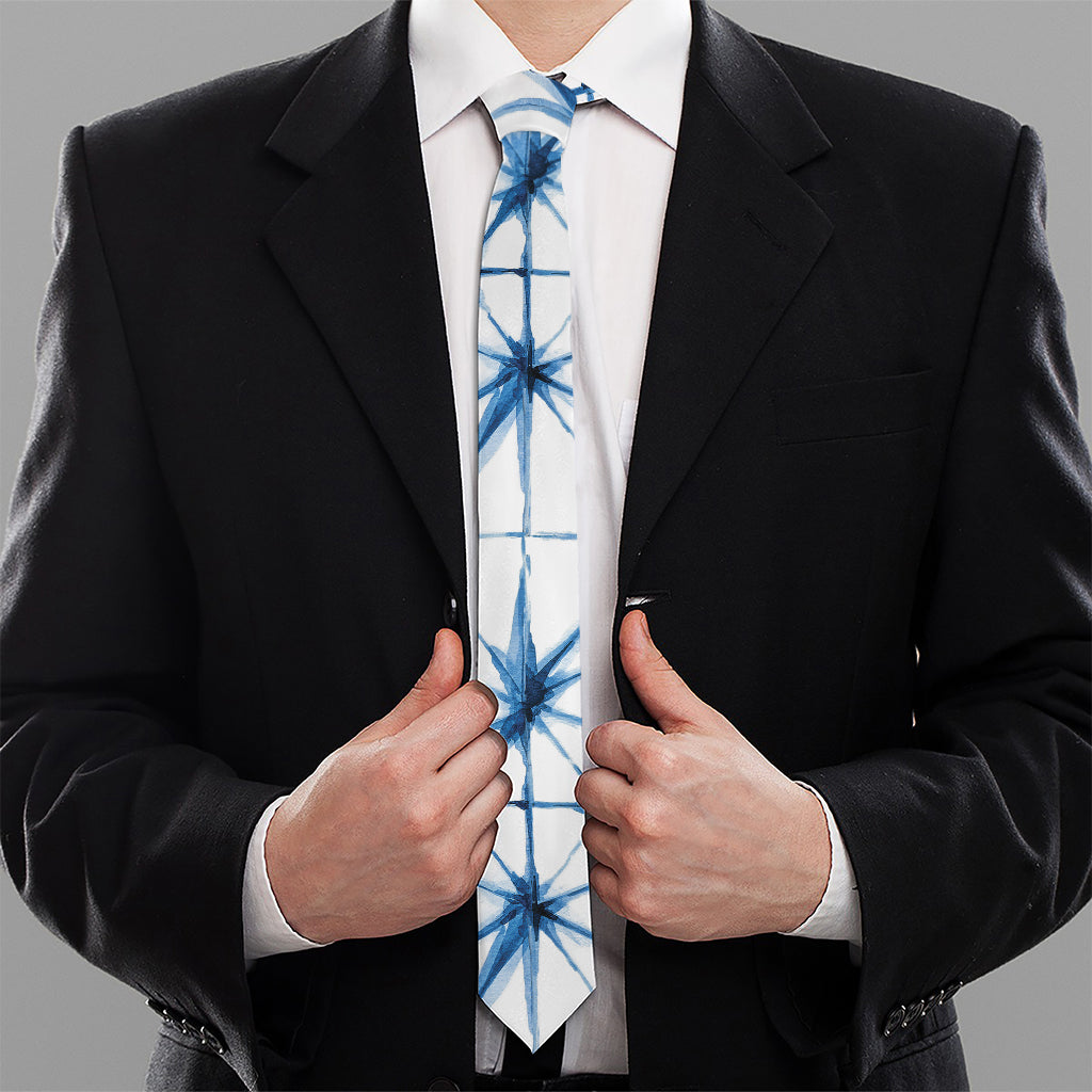 Watercolor Shibori Pattern Print Necktie